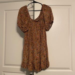 Wild Fable Brown Floral Dress - Large